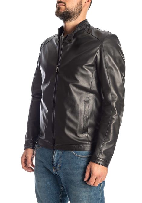 Black leather jacket PK BY PASKAL | 771NAPPA-NERO